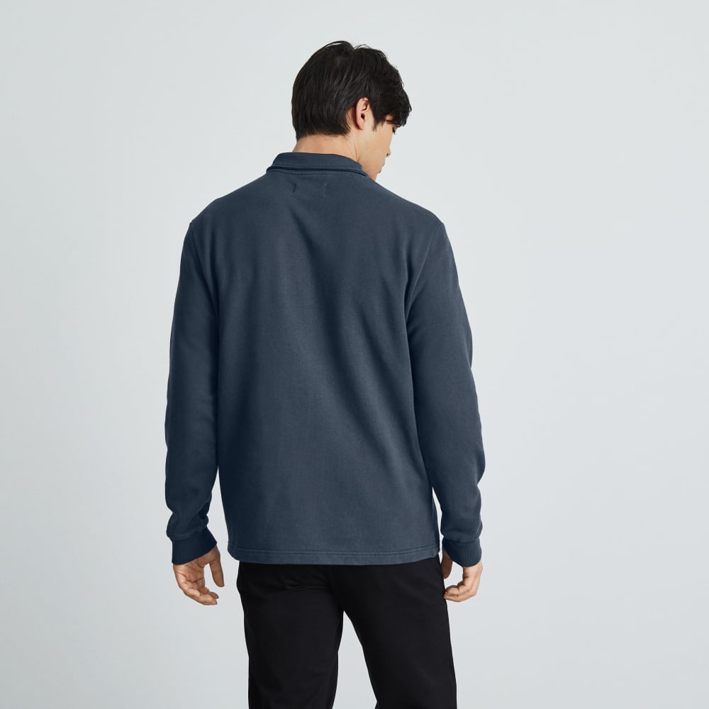 The Track Quarter-Zip Sweatshirt | Kingfisher Blue - Image 4