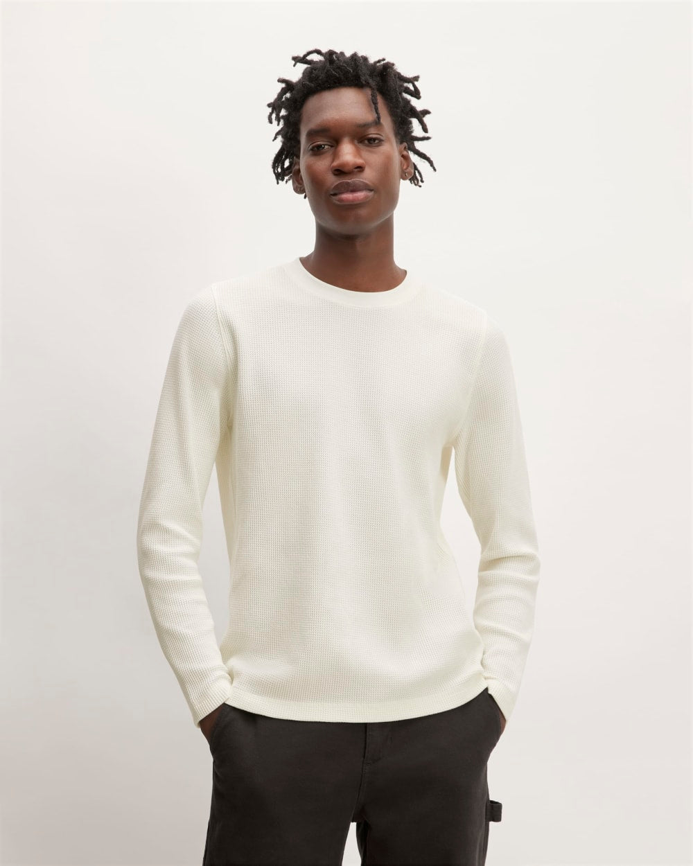 The Waffle Long-Sleeve Crew | Bone - Image 3