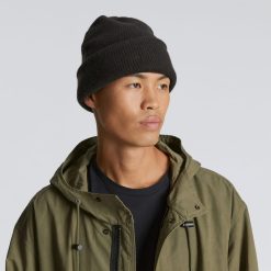 Alternative view of The Felted Merino Beanie | Black