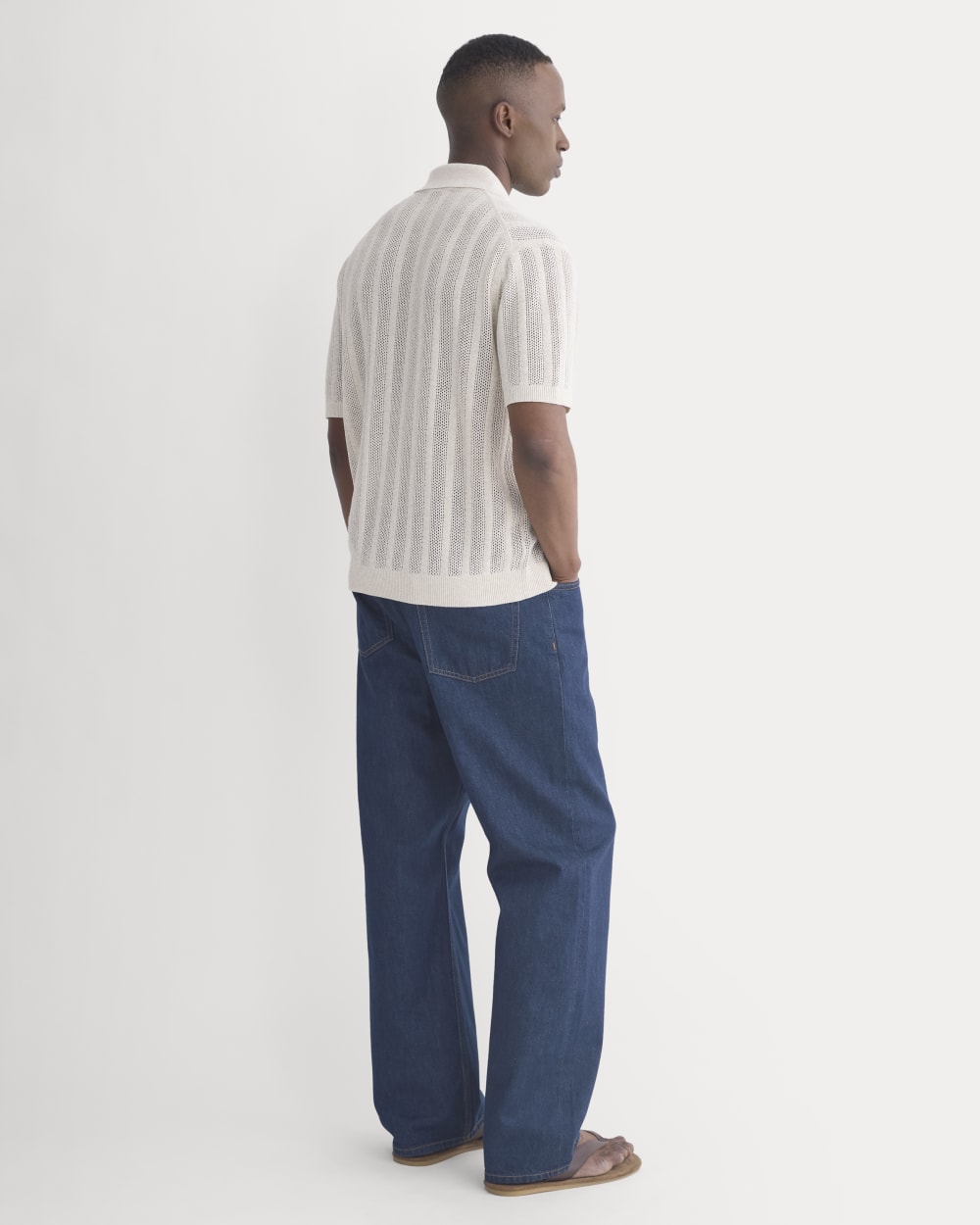 Textured Knit Resort Shirt | Heathered Oat - Image 6