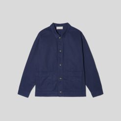 Alternative view of The Organic Cotton Herringbone Utility Jacket | Navy