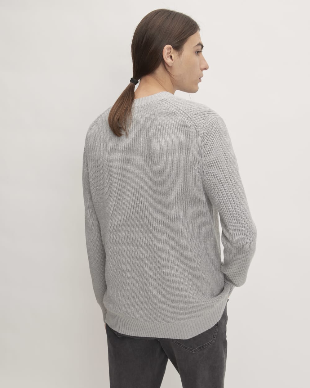 The No-Sweat Ribbed Crew | Heathered Grey - Image 6