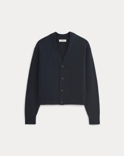 Alternative view of Cropped Cardigan in Everyday Cotton | Deep Navy