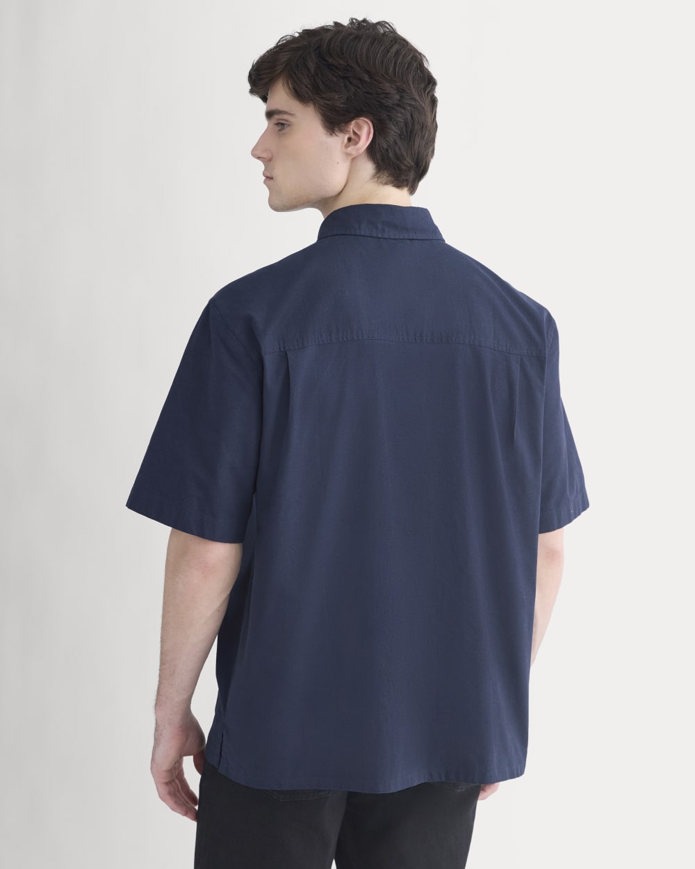 Lightweight Short-Sleeve Oxford | Navy - Image 5