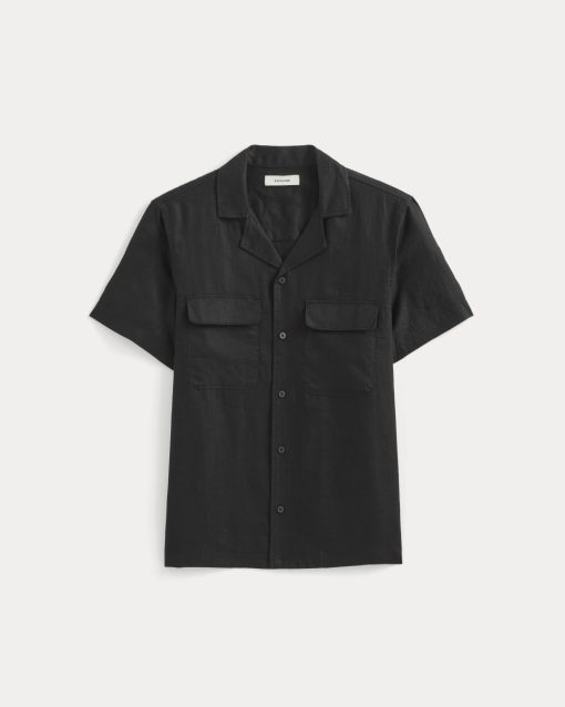 Alternative view of The Resort Shirt in Linen | Black