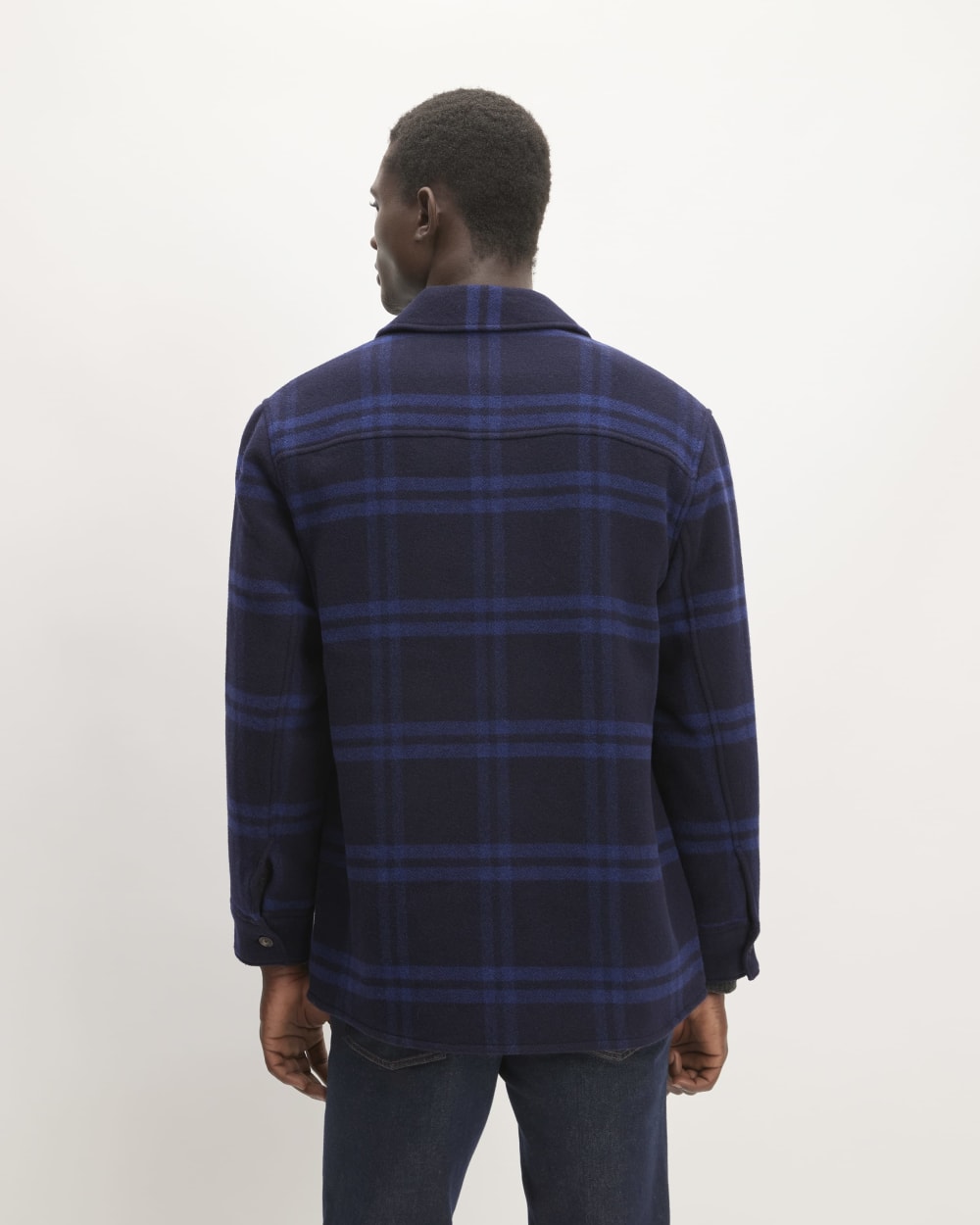 The ReWool® Oversized Shirt Jacket | Blue / Navy - Image 6