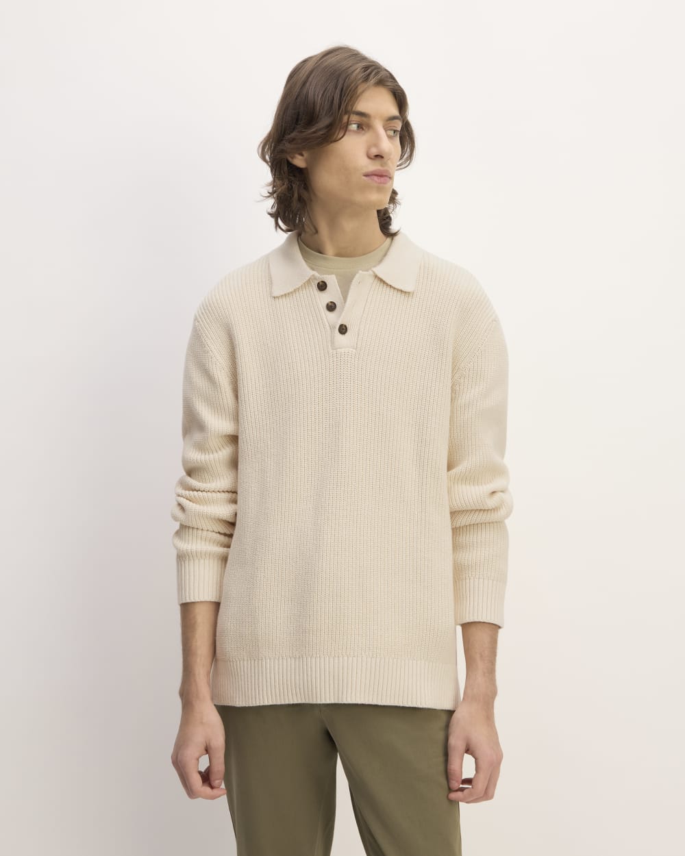 The Cotton Chunky Rib Polo | Canvas