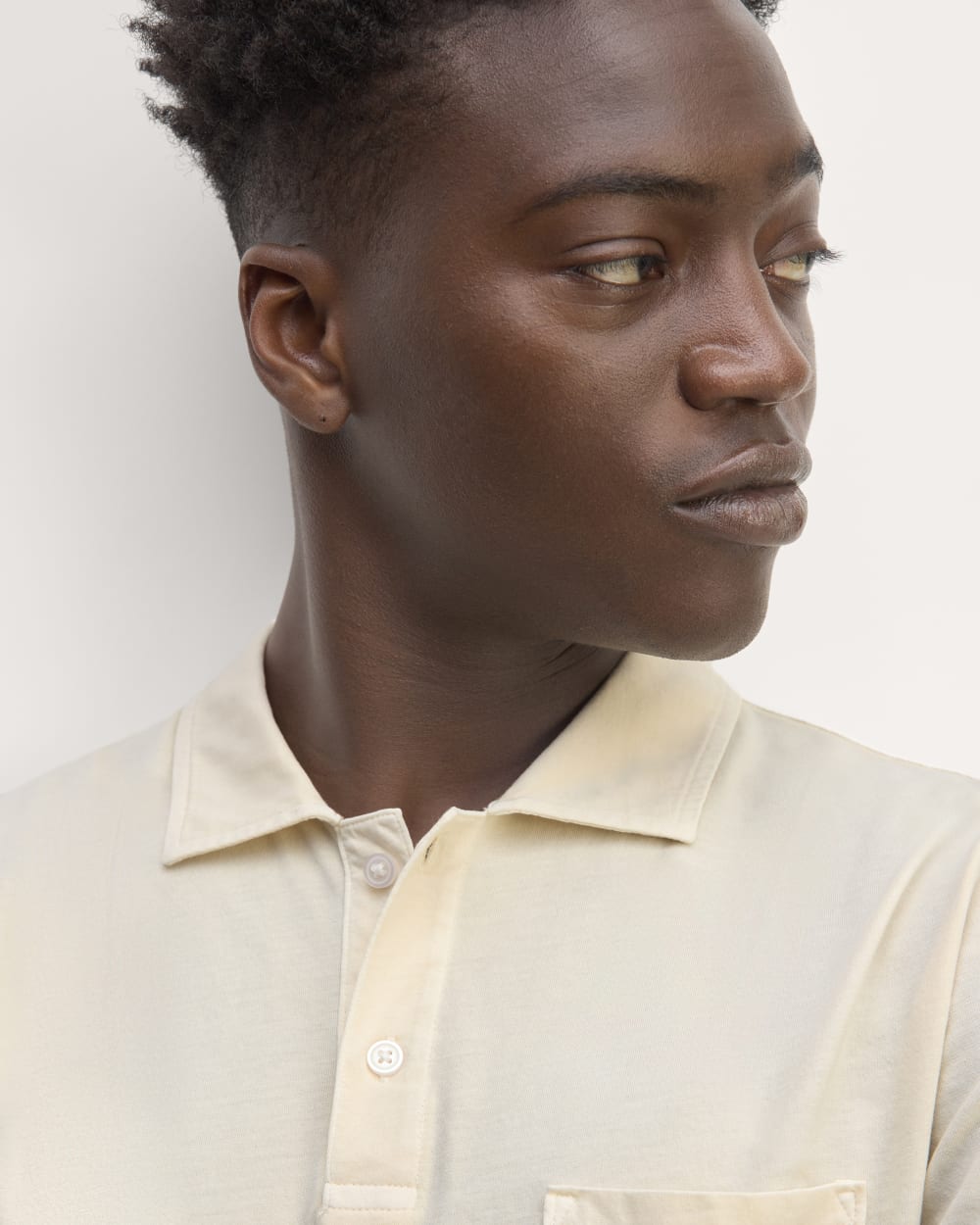 The Essential Organic Garment-Dyed Polo | Parchment - Image 4
