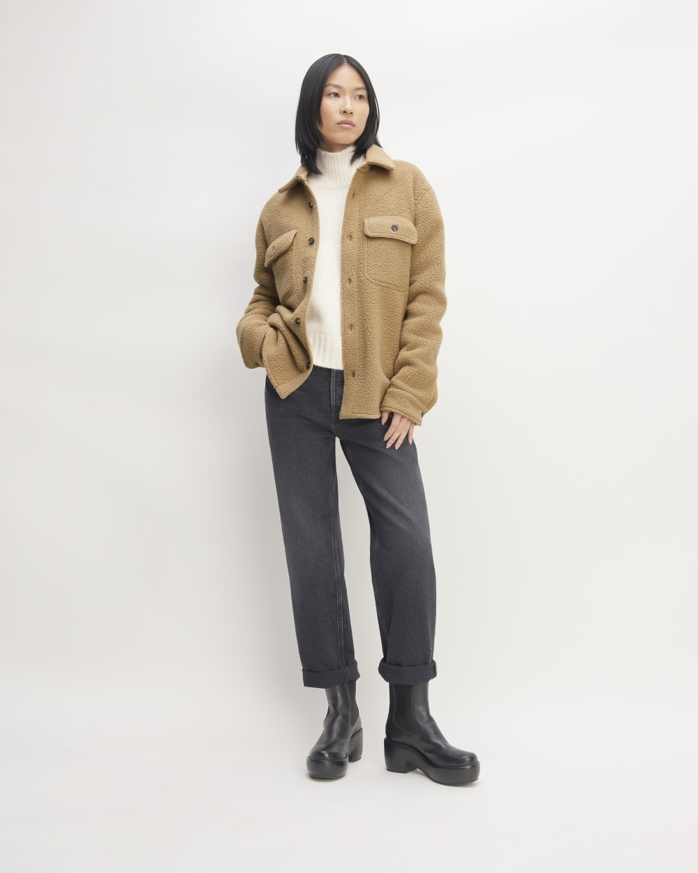 The ReNew Fleece Everyone Overshirt | Tiger's Eye - Image 4