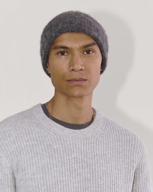 Alternative view of The Alpaca Beanie | Dark Charcoal