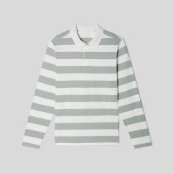 Alternative view of The Premium-Weight Rugby Shirt | Seagrass / Canvas Tan