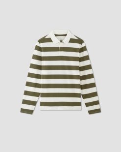 Alternative view of The Premium-Weight Rugby Shirt | Kalamata / Bone