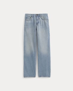 Alternative view of Relaxed Italian Selvedge Jean | Light Indigo