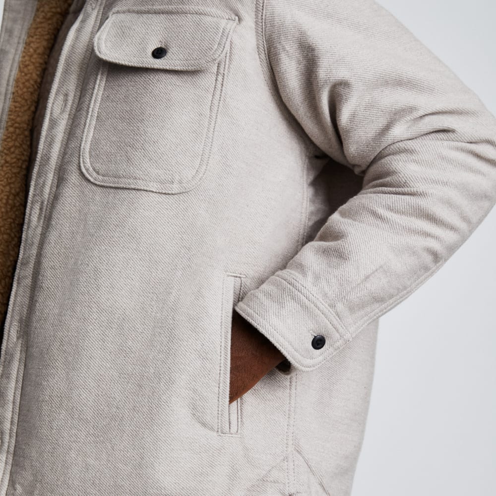 The ReNew Fleece-Lined Heavyweight Overshirt | Heathered Burnt Sugar - Image 7