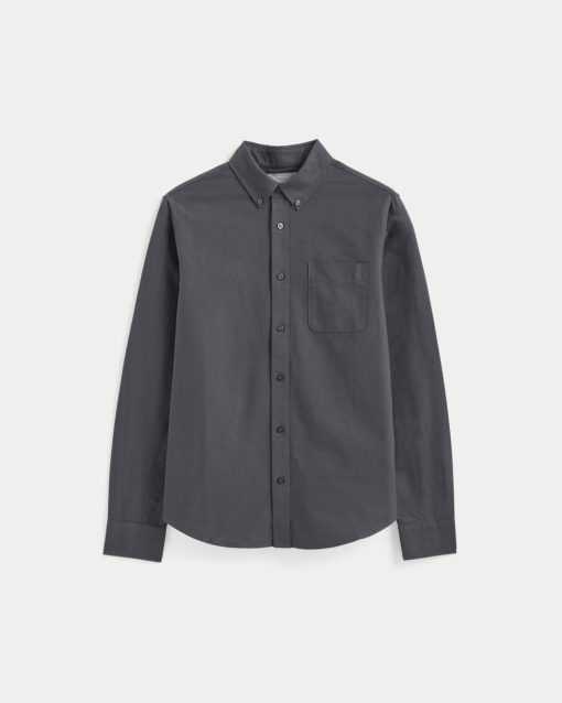 Alternative view of The Classic Oxford Shirt | Slate Grey | Tall
