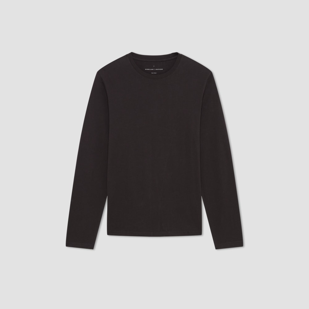 The Essential Organic Long-Sleeve Tee | Vintage Black - Image 2