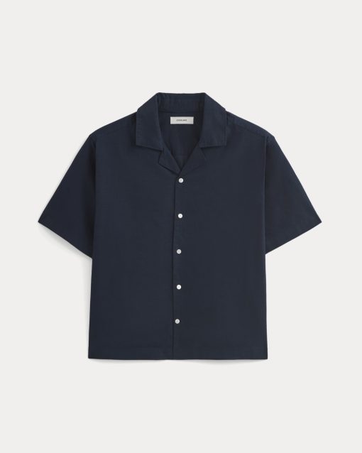 Alternative view of Cropped Resort Shirt | Navy