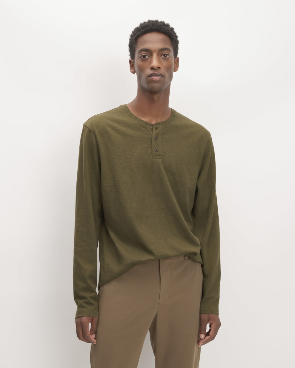 The Slub Long-Sleeve Henley | Beech