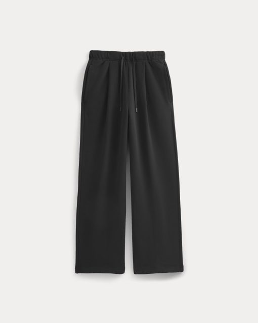 Alternative view of Luxe Fleece Pleated Sweatpant | Black