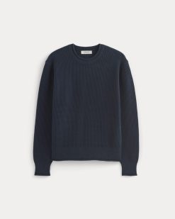 Alternative view of Waffle Rollneck Crew in Everyday Cotton | Navy