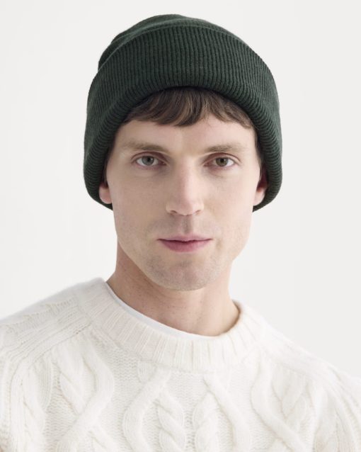 Alternative view of The Cabin Beanie | Heathered Dark Sea