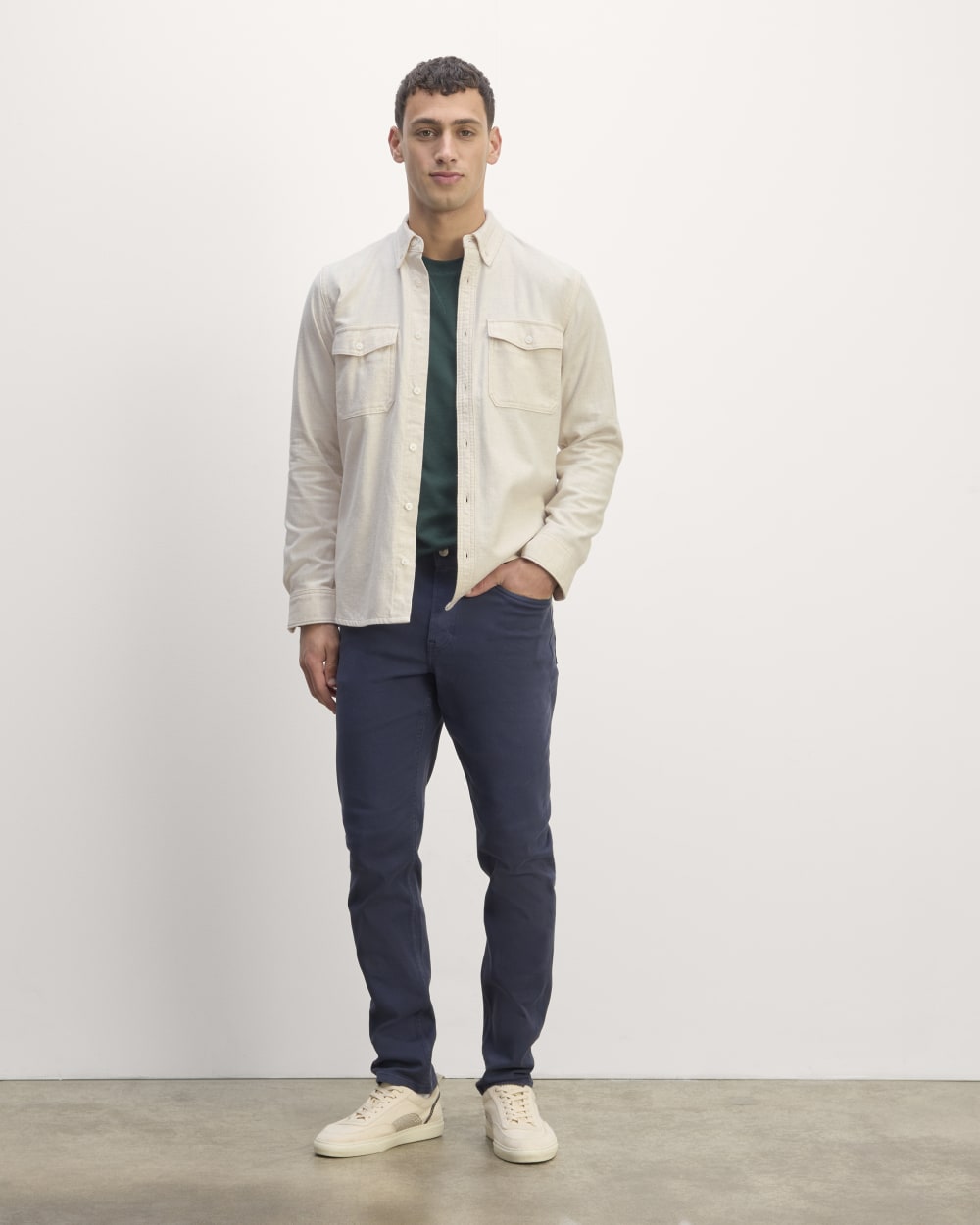 The Brushed Flannel Shirt | Heathered Oat - Image 3