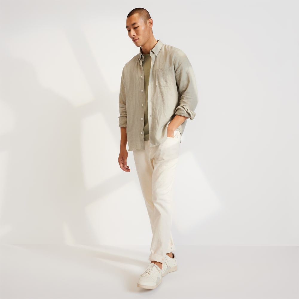The Classic Shirt in Linen | Seagrass - Image 6