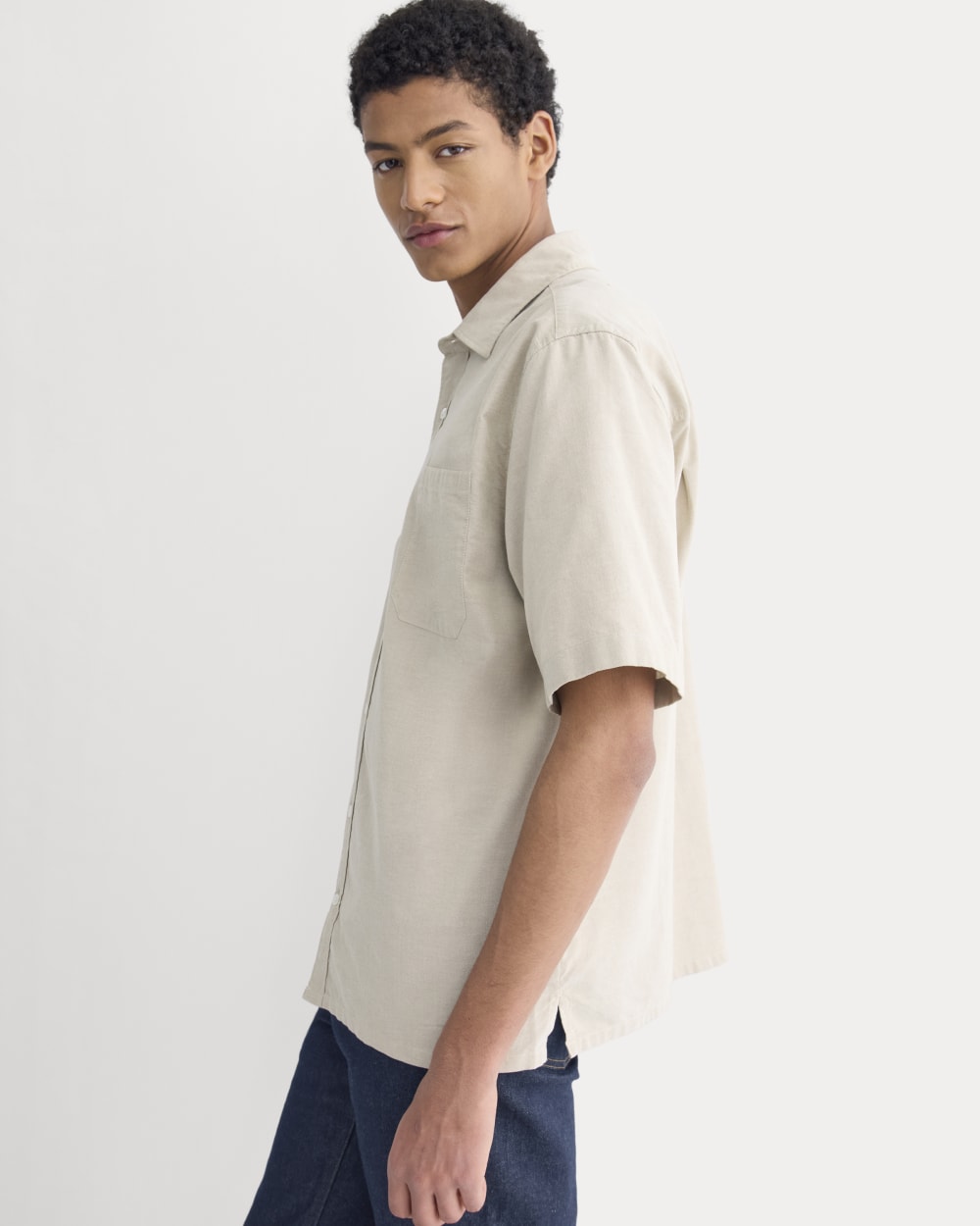 Lightweight Short-Sleeve Oxford | Chinchilla Chambray - Image 4