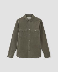 Alternative view of The Brushed Flannel Shirt | Heathered Thyme