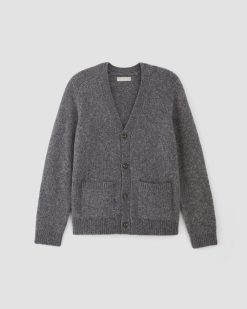 Alternative view of The Cloud Relaxed Cardigan | Heathered Dark Charcoal