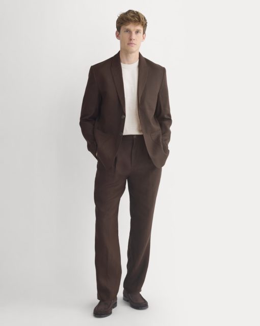 Alternative view of Soyeux Linen Linen Blazer | Dark Brown