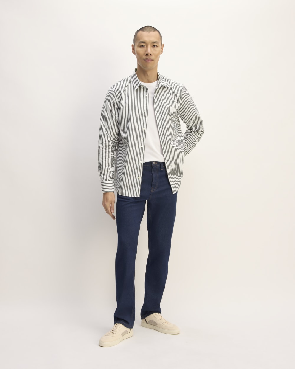 The Supima® Poplin Shirt | Optic White / Black - Image 3