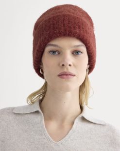 Alternative view of Plush Alpaca Beanie | Merlot