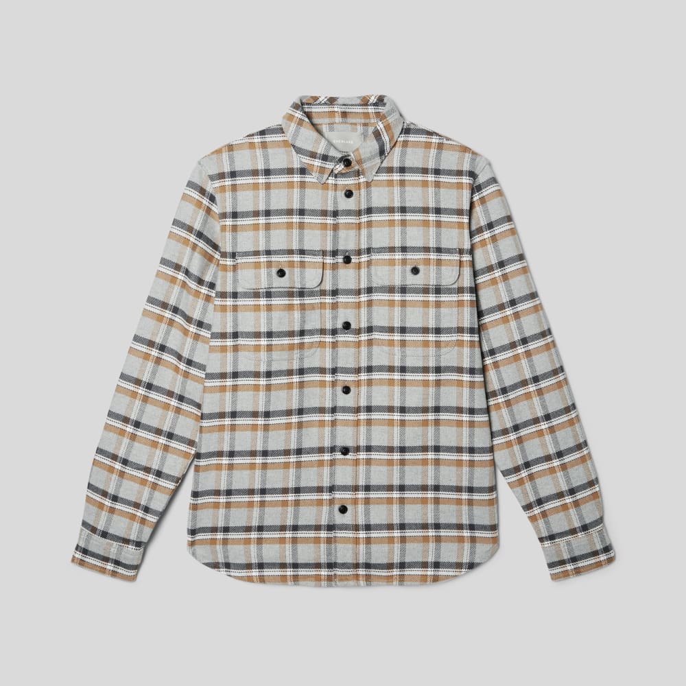 The Heavyweight Overshirt | Uniform | Tobacco Brown / Heather Grey Plaid - Image 2