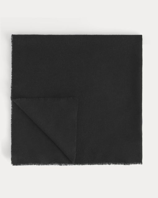 Alternative view of The Cashmere Feather Scarf | Black