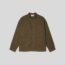 Alternative view of The Organic Cotton Herringbone Utility Jacket | Beech