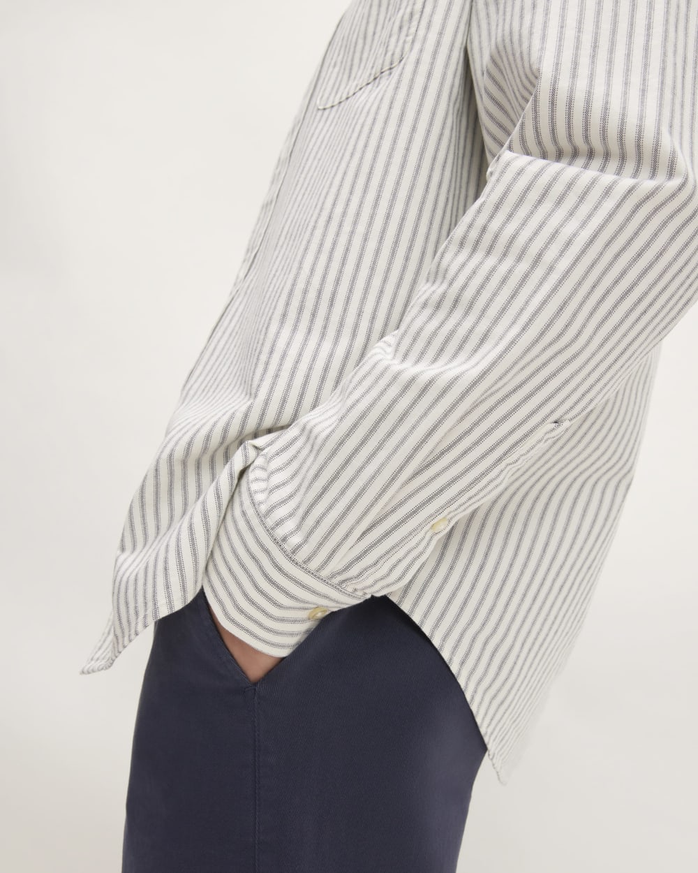 The Classic Oxford Shirt | Bone/Navy | Tall - Image 5