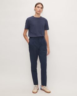 The Pleated Air Chino | Deep Navy